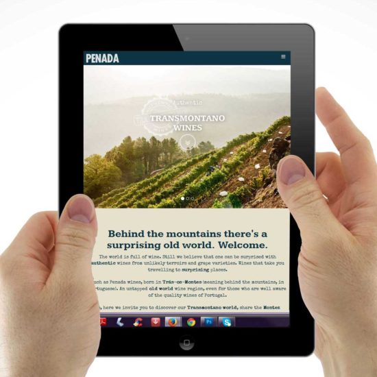 desenvolvimento de website e storytelling para vinhos transmontanos Penada